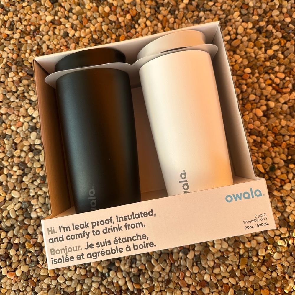 Owala 20oz set of 2 - Black & White